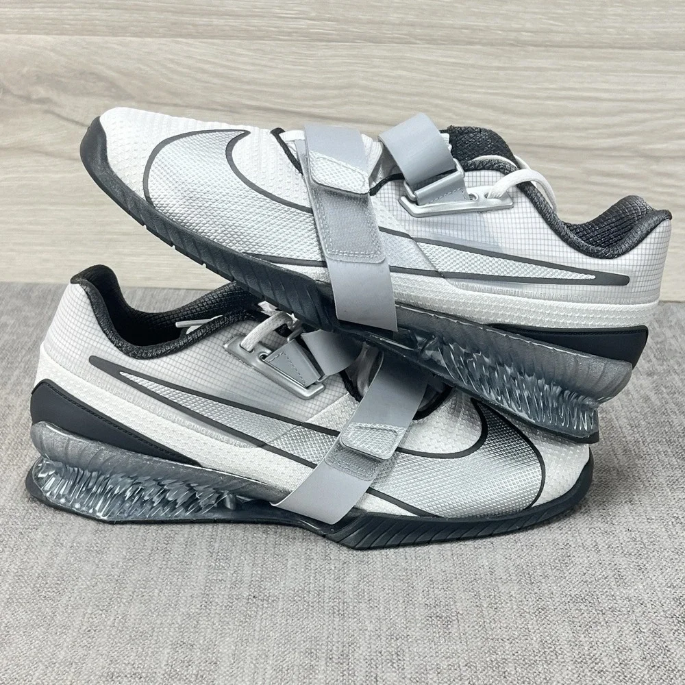 Nike Romaleos 4 SE Weightlifting Shoes White Silver FZ8663-100 Men's Sz 8